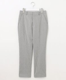 J.PRESS LADIES L 【洗える】シャークスキンハウンドトゥース テーパード パンツ