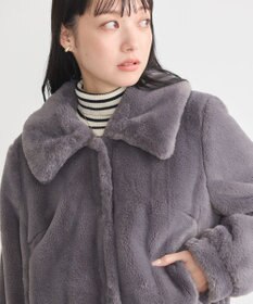 earth music&ecology ファーショートコート