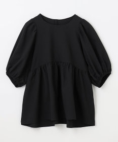 ANY 【WEB限定/洗濯機可】サッカーギャザーペプラムブラウス