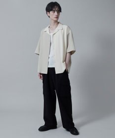 WEGO カラーブロックオープンカラーシャツ（S）