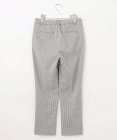 J.PRESS LADIES L 【洗える】シャークスキンハウンドトゥース テーパード パンツ