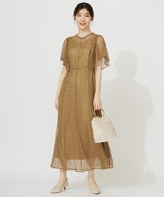 ANY SIS 【洗える】ストライプレーシー ドレス