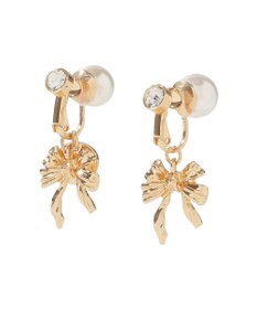 Maison de FLEUR カーリーリボンパールイヤリング