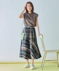 ANY 【接触冷感/UVケア】ビューティベーシックノースリーブタックTシャツ