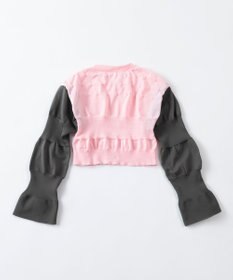 TRICOTE バイカラーショートカーディガン