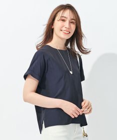 自由区 【セットアップ可/洗える】ブライトサテンライト ジャージーコンビ カットソー