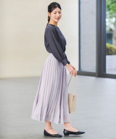 Tiaclasse 【洗える】シアーピンタックブラウス