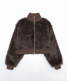 WEGO 【25年秋冬新作】フェイクファーショートブルゾン