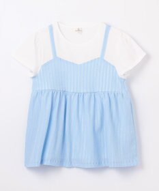 組曲 KIDS 【110-140㎝】レースカットソーコンビ チュニック