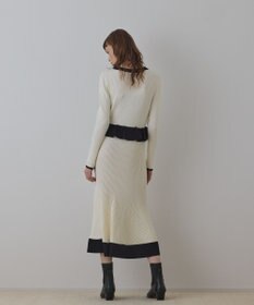 GRACE CONTINENTAL バイカラーニットワンピース