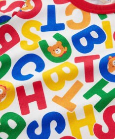 MIKI HOUSE HOT BISCUITS 【70-120cm】 ビーンズ総柄半袖Tシャツ