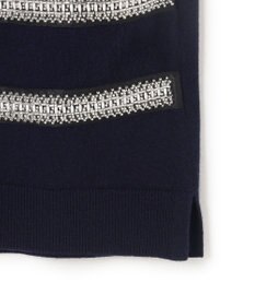 23区 【WEB&一部店舗限定/滝沢眞規子さん着用】ビジューボーダー ニット