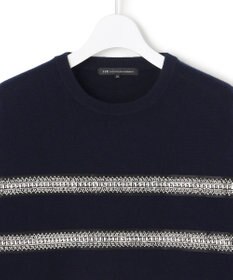 23区 【WEB&一部店舗限定/滝沢眞規子さん着用】ビジューボーダー ニット