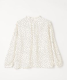 ANY 【洗濯機可・UVケア・接触冷感】フリルネックブラウス