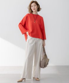 23区 【洗える】スラブツイルストレッチ ワイド パンツ