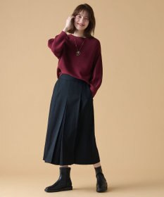 ANY 【洗濯機可】パフスリーブガーターニット