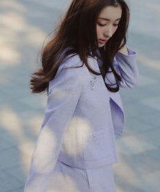 TOCCA 【宮本茉由さん着用】FROST MIST TWEED ジャケット ライラック系5