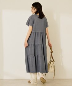 AMERICAN HOLIC 【選べる丈】加工ティアードワンピース