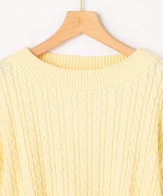 組曲 L 【加藤ローサさん着用】コットンカシミヤMIX ケーブル ニット