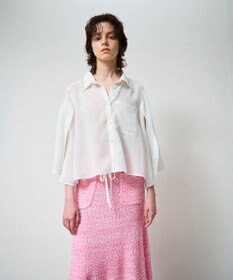 GRACE CONTINENTAL シアーポンチョシャツ