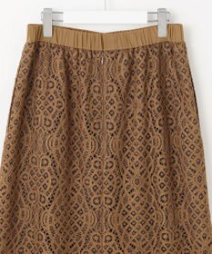 自由区 S 【SHIHOさん着用】バイカラーレース スカート