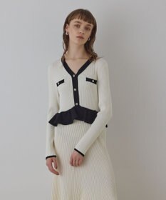 GRACE CONTINENTAL バイカラーニットワンピース