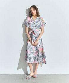 GRACE CONTINENTAL リゾートプリントツイルドレス