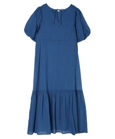 earth music&ecology コットンボイルパフスリーブワンピース