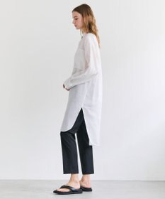 BEIGE， PAULINE / リネンヴィスコースオーバーサイズロングシャツ