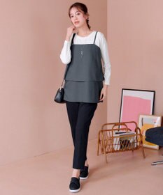 Tiaclasse L 【UVカット・吸水速乾】 “きれい見え” カットソーテーパードパンツ