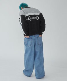 WEGO 【ユニセックス着用ITEM】レーシンググラフィックニットブルゾン