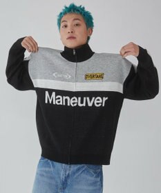 WEGO 【ユニセックス着用ITEM】レーシンググラフィックニットブルゾン