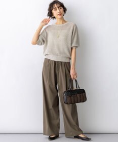 23区 【先行予約】ナチュラルスラブストレッチ ワイドパンツ