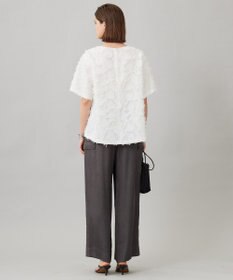 ICB 【洗える】 ヘアリーシアージャカード ブラウス