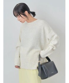 Green Parks ｆｕｗａっとメランジ袖リブ長めニットプルオーバー