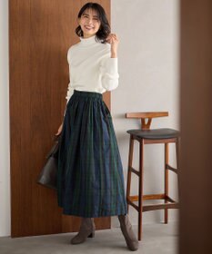 ANY 【ウエストゴム】ビックチェックタフタスカート