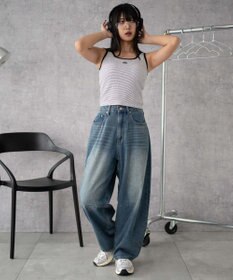 WEGO 【カップ付きインナー】グラフィックカップ付きリブタンク