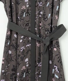 自由区 L 【WEB&一部店舗限定】ハーバルフロープリント8分袖 ワンピース