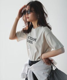 UNFILO L 【VERY掲載】BEAUTY FORM-T cotton ロゴ ハーフスリーブ Tシャツ