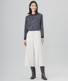 J.PRESS LADIES L 【洗える】スパンウェーブフラワープリント ブラウス