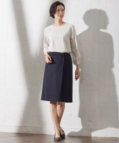 J.PRESS LADIES S 【セットアップ対応・洗える・抗菌防臭】T/Cポンチ スカート