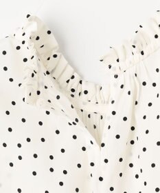 ANY 【洗濯機可・UVケア・接触冷感】フリルネックブラウス