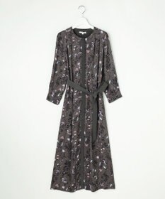 自由区 S 【WEB&一部店舗限定】ハーバルフロープリント8分袖 ワンピース