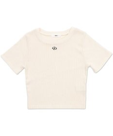 WEGO ヴィンテージウォッシュワンポイントリブT