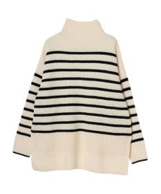 Green Parks ｍｏｋｏモール畦ニット前後差プルオーバー