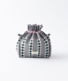 TRICOTE チェック巾着ポーチショルダー