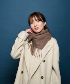 MOONBAT プラスムーンバット (+moonbat) カシミヤ100％無地マフラー 洗える 190㎝×30㎝