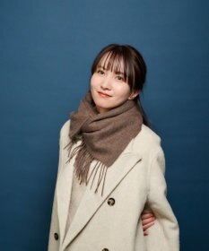 MOONBAT プラスムーンバット (+moonbat) カシミヤ100％無地マフラー 洗える 190㎝×30㎝