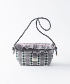 TRICOTE チェック巾着ポーチショルダー