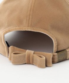 TOCCA 【防臭・吸水速乾・UVカット・サイズ調整可・リボン取り外し可】VELVET LOGOCAP キャップ